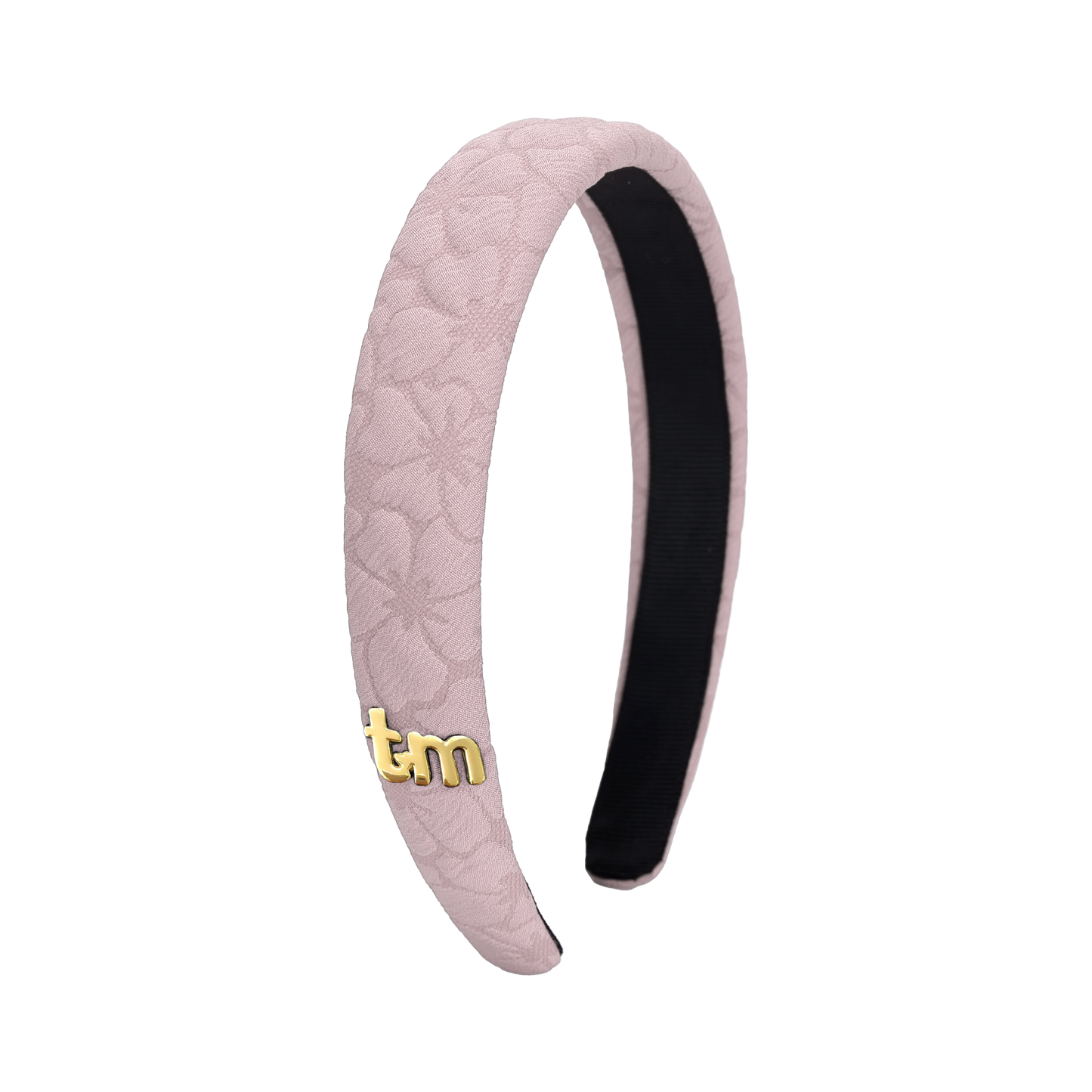 Floral Quilted Collection Hard Headband (Pink)