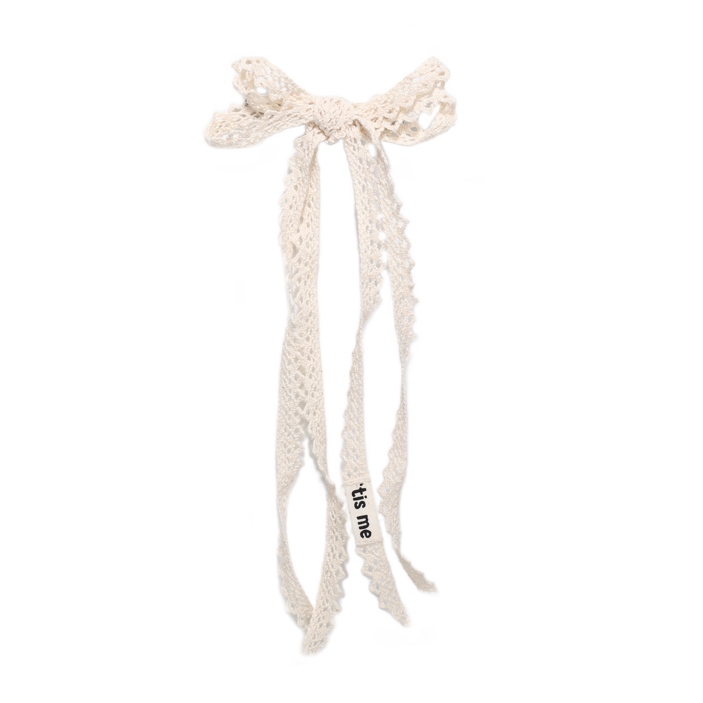 SS24 CREAM LONG BOW CLIP LACE
