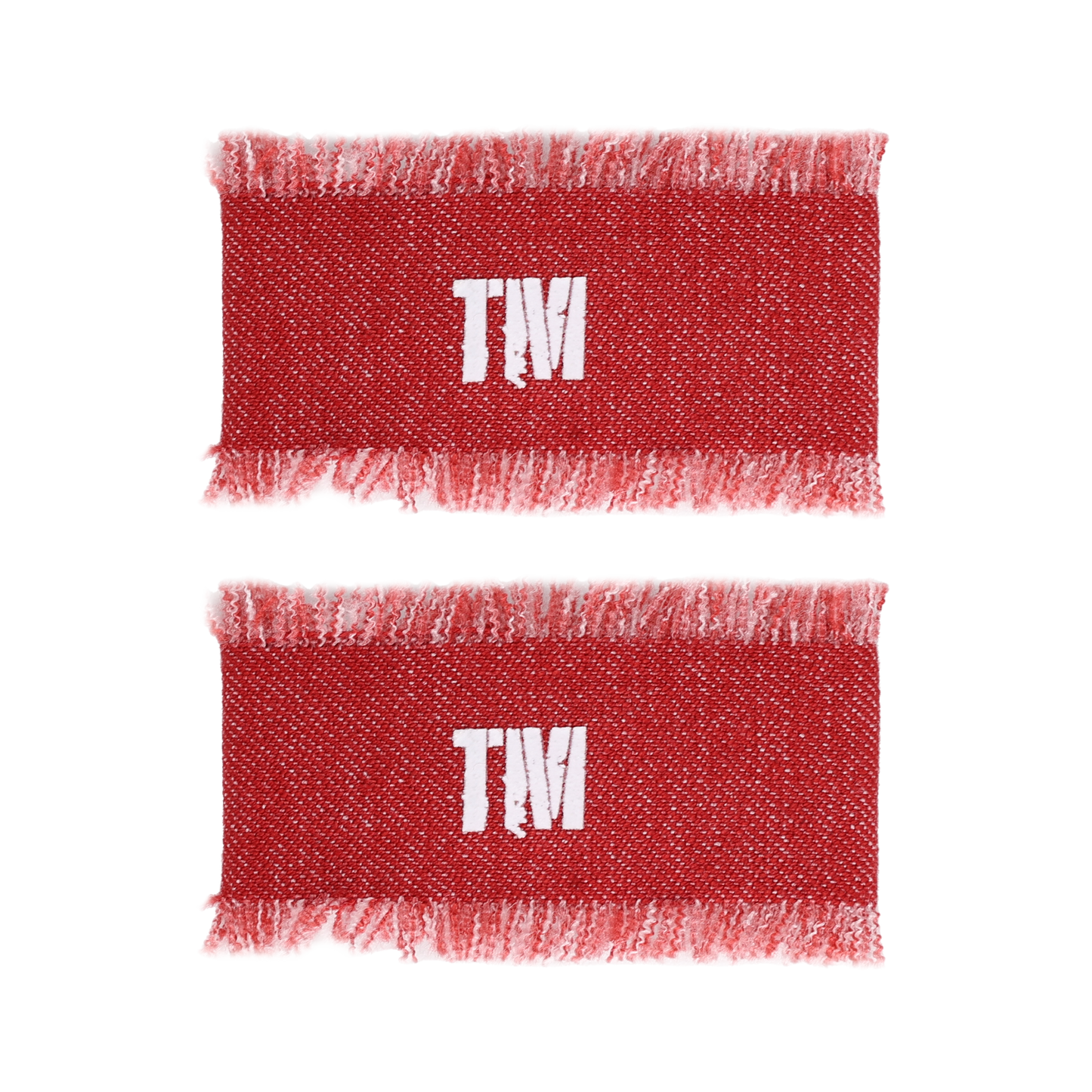 SS24 RED DENIM RECTANGLE SNAP CLIP