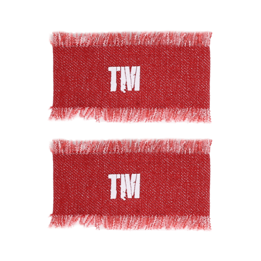 SS24 RED DENIM RECTANGLE SNAP CLIP