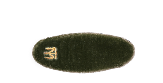 Velvet Barette Clip (Olive Green)