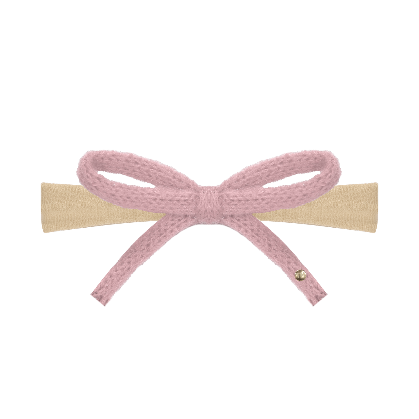SS26 Knit Ribbon Nylon Baby Headband (Pink)