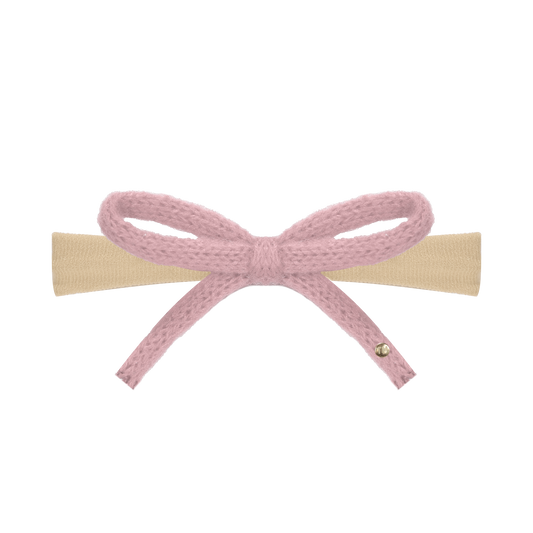 SS26 Knit Ribbon Nylon Baby Headband (Pink)
