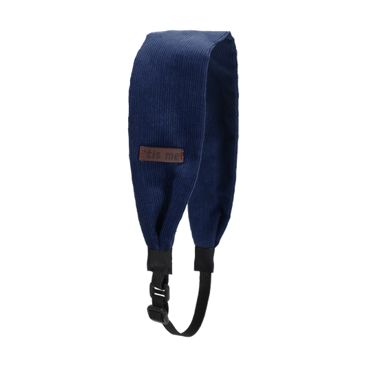 Corduroy Adjustable Headscarf (Navy)