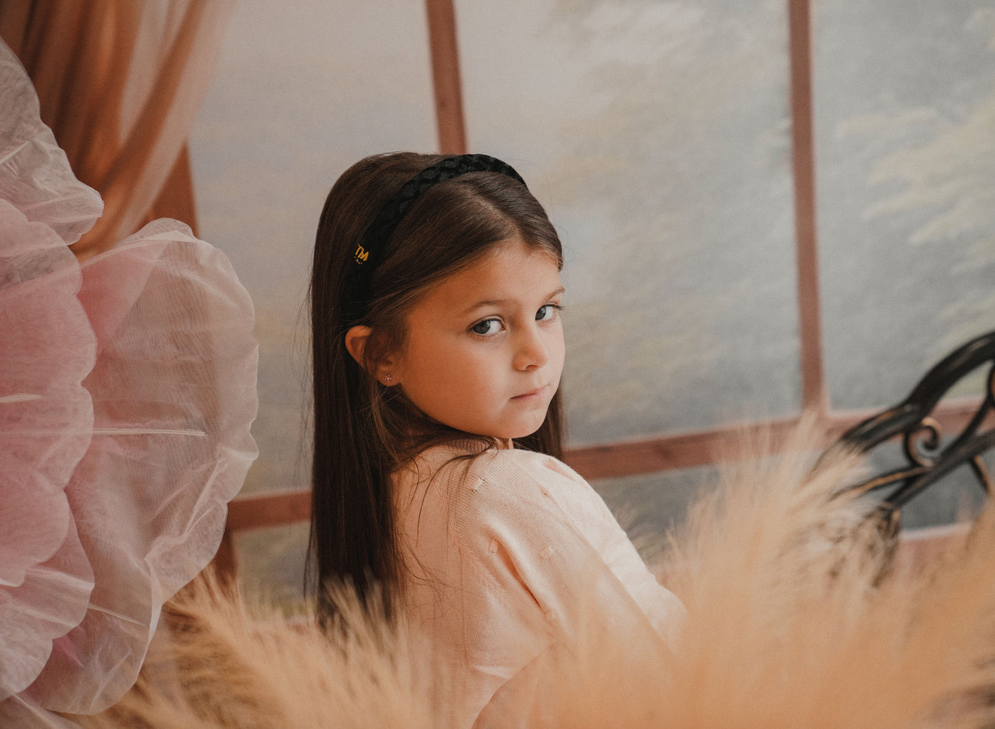 Luxe Velvet .5" Narrow Rounded Headband (Black)