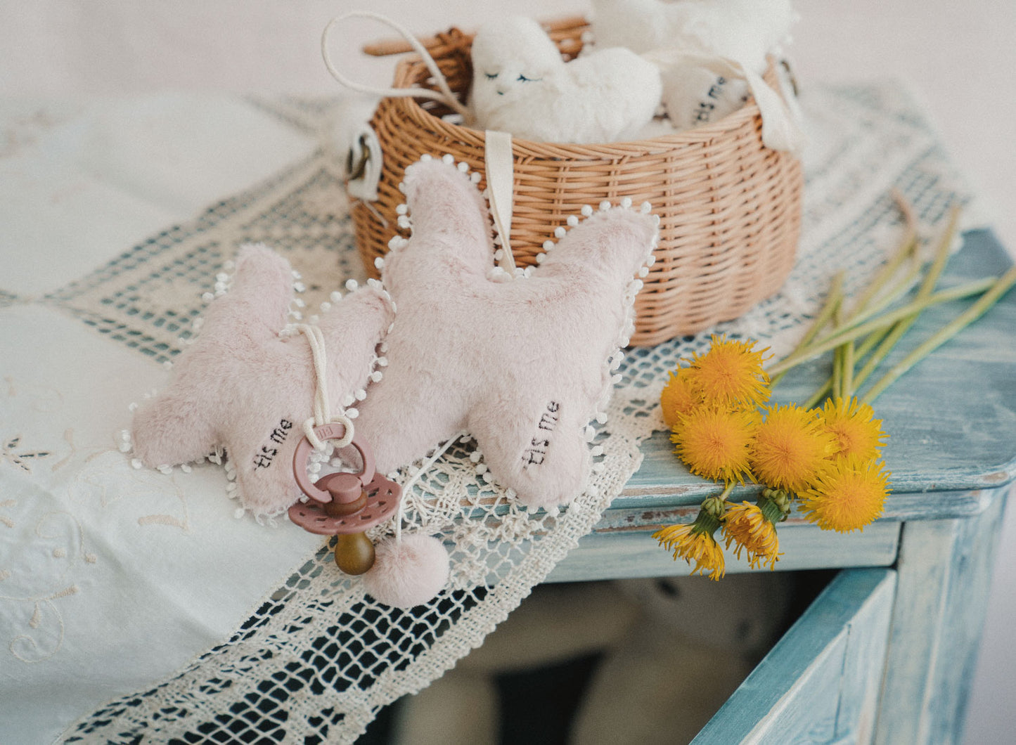 Paci Rattle Holder (Butterfly, Pink)