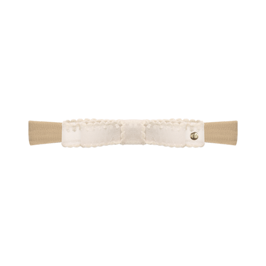 SS26 Pikot Ribbon Nylon Baby Headband (Cream)