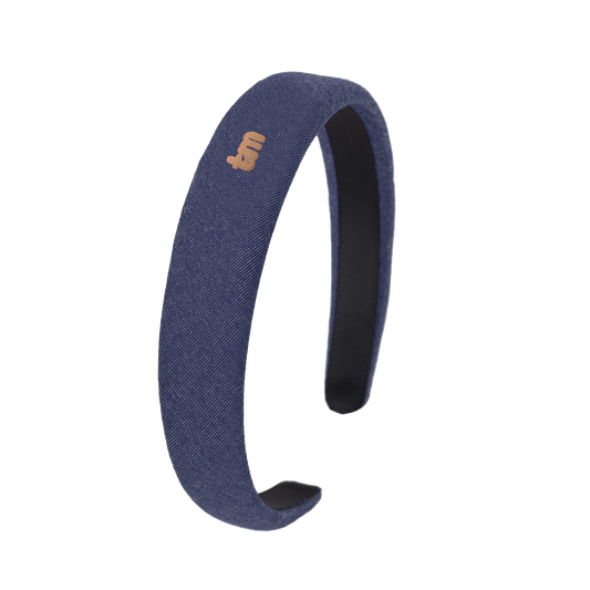 Denim Luggage Logo Collection Hard Headband (Navy)