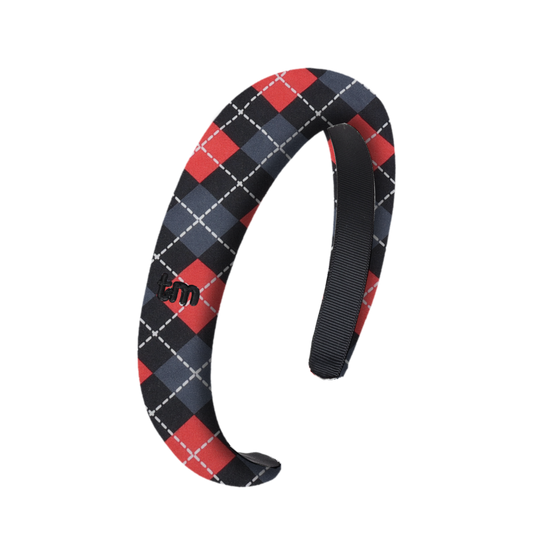 Argyle Hard Headband (Red)