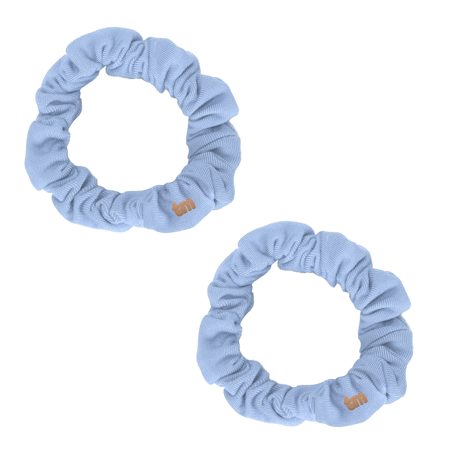 Denim Luggage Logo Collection Mini Scrunchie Set Of 2 (Chambray)