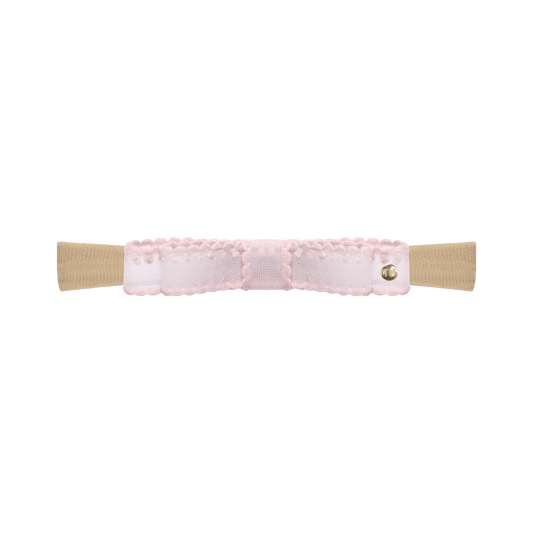 SS26 Pikot Ribbon Nylon Baby Headband (Pink)