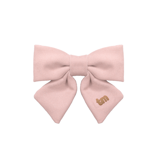 Denim Luggage Logo Collection Medium 3"  Bow Clip (Pink)