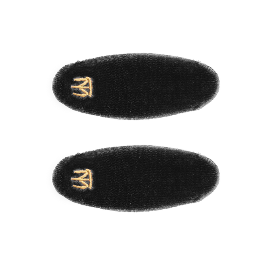 Velvet Oval Snap Clip Set Of 2 (Olive Green)