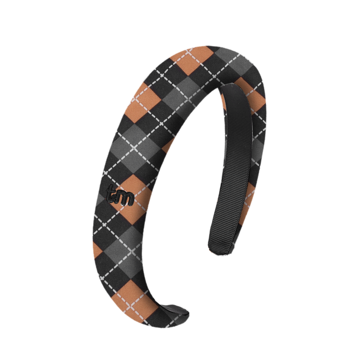 Argyle Hard Headband (Brown)