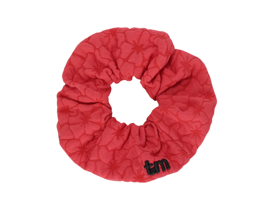 Floral Quilted Collection Scrunchie (Red)