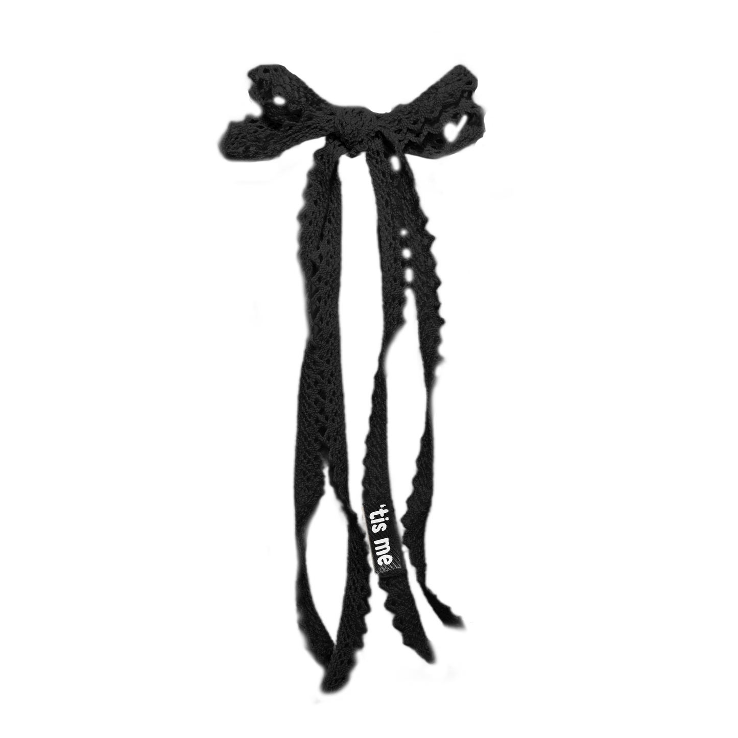 SS24 BLACK LONG BOW CLIP LACE