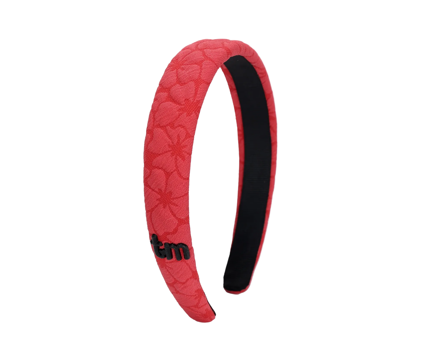 Floral Quilted Collection Hard Headband (Red)