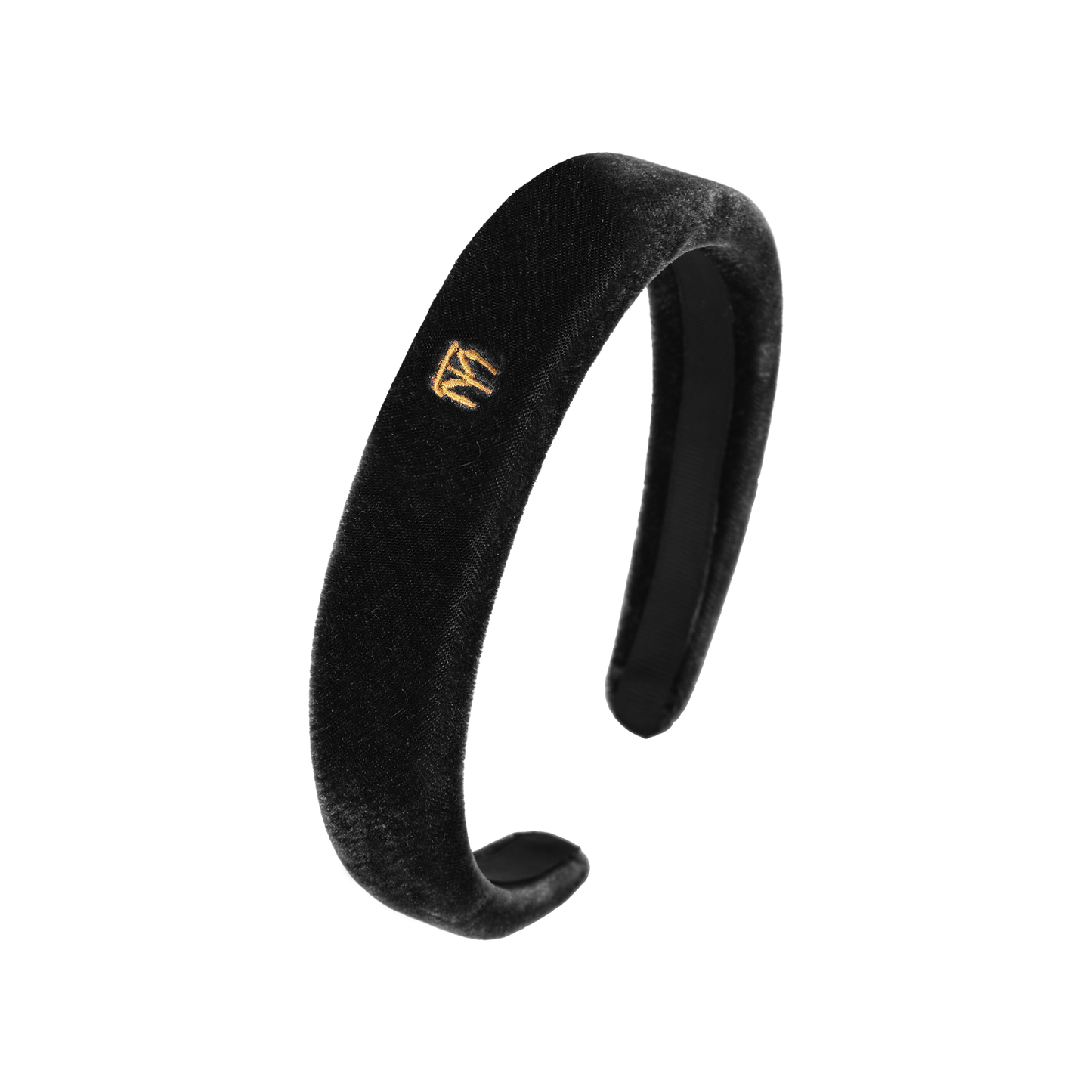 Velvet Hard Headband (Black)
