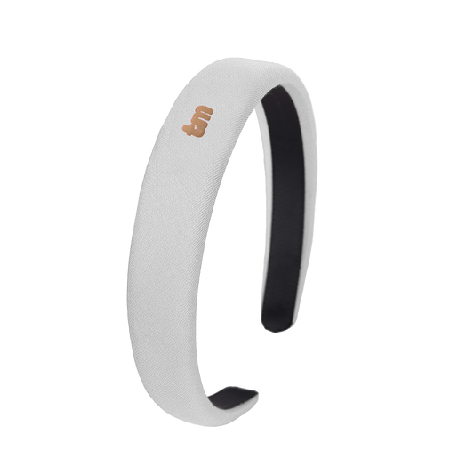 Denim Luggage Logo Collection Hard Headband (White)