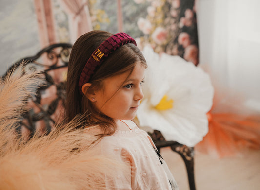 Luxe Velvet Hard Headband (Deep Burgundy)