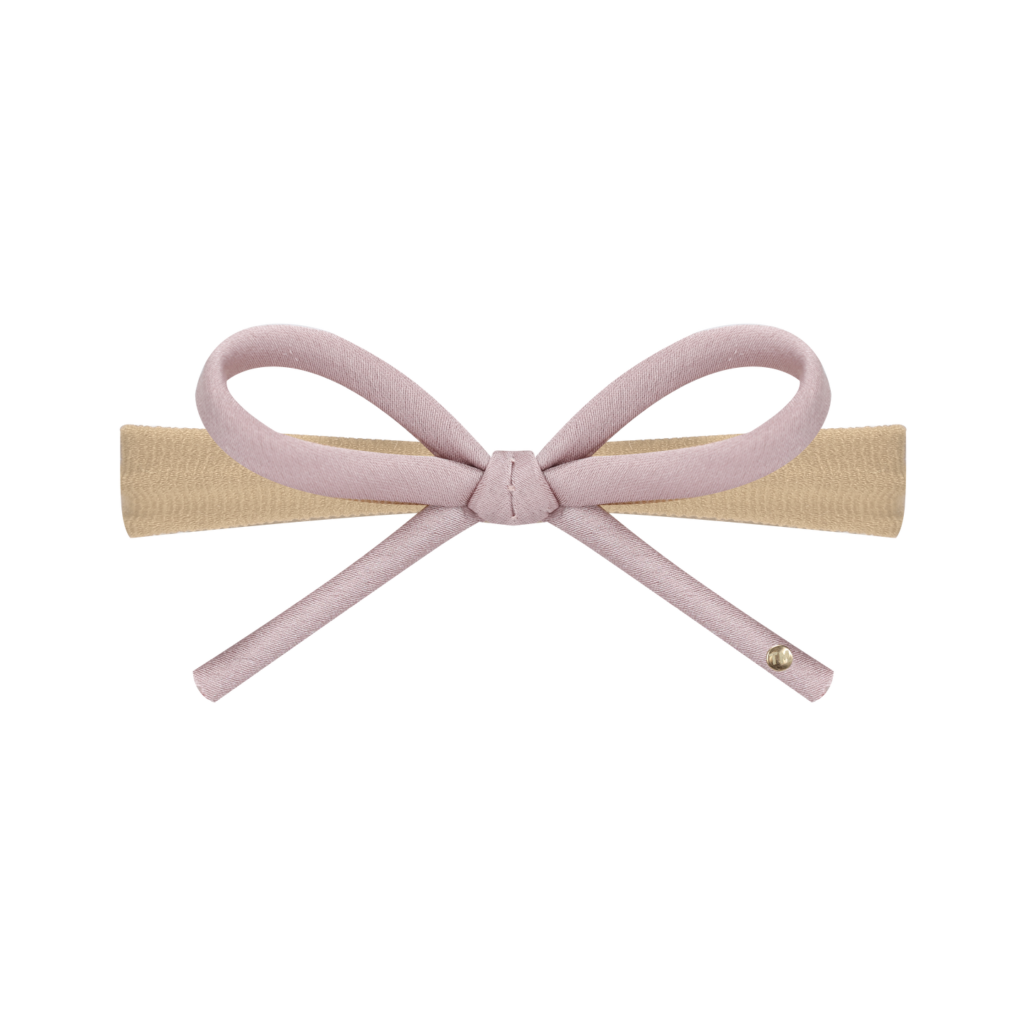 SS26 Satin-Cord Ribbon Nylon Baby Headband (Pink)