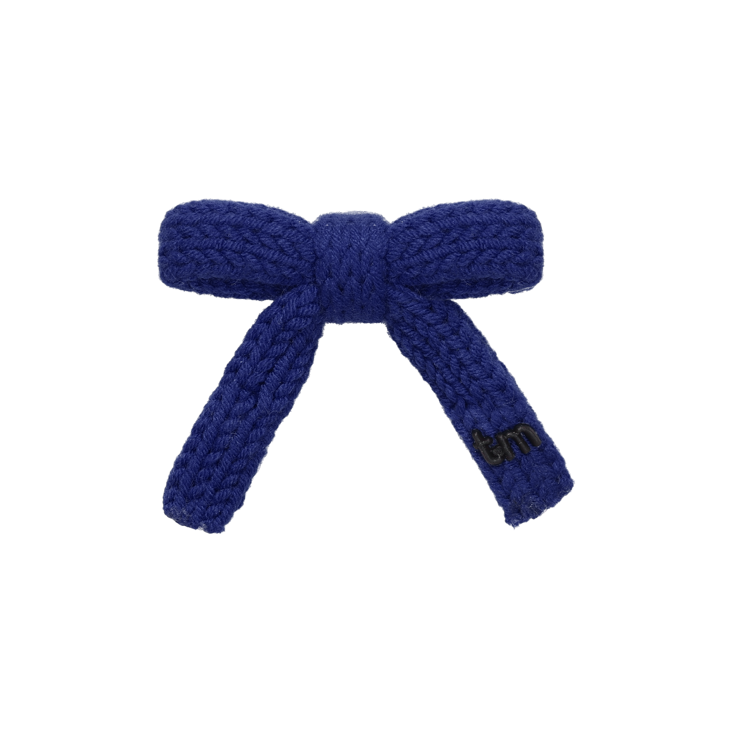 Crochet Medium Bow Clip (Navy)