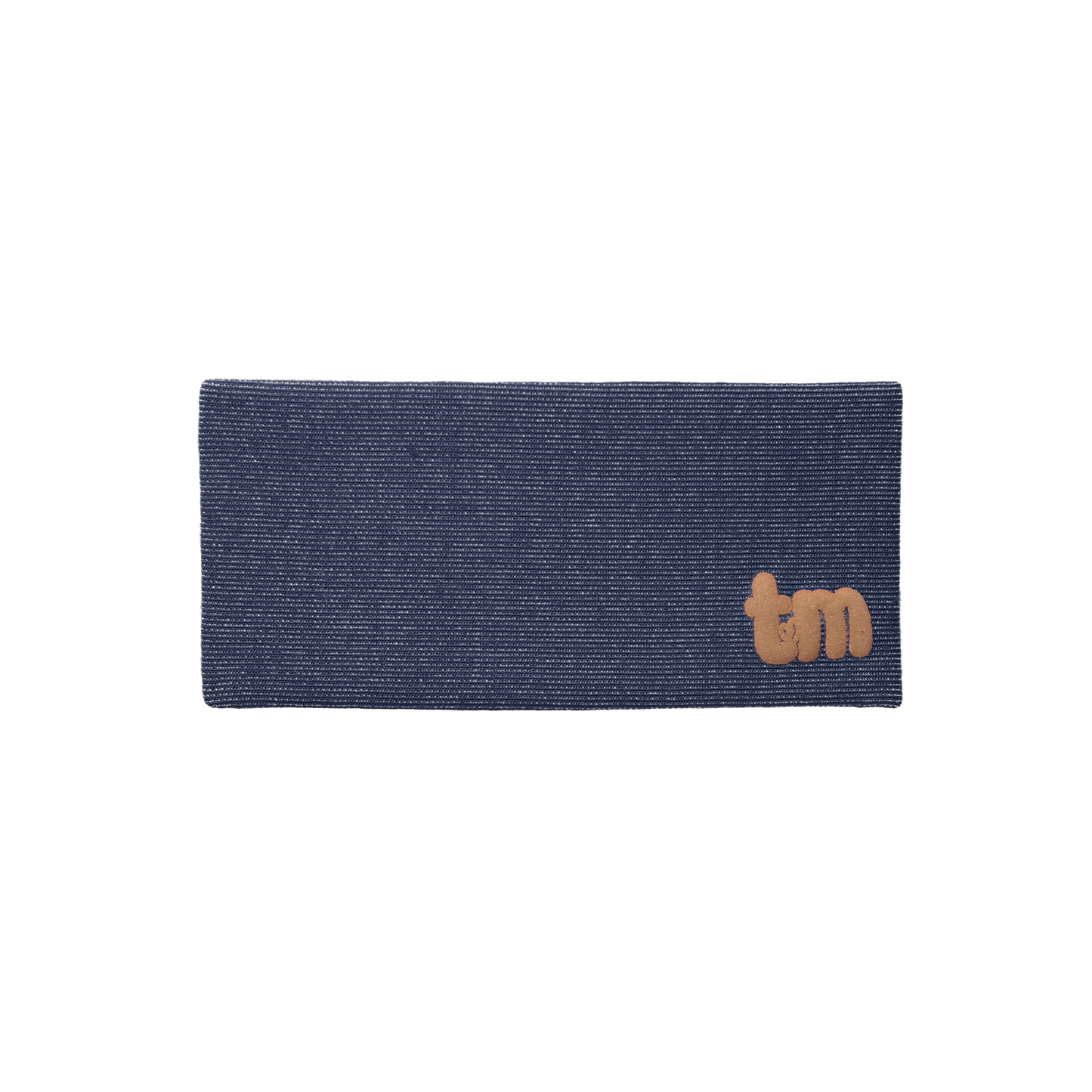 Denim Luggage Logo Collection Rectangle Barette Clip (Navy)