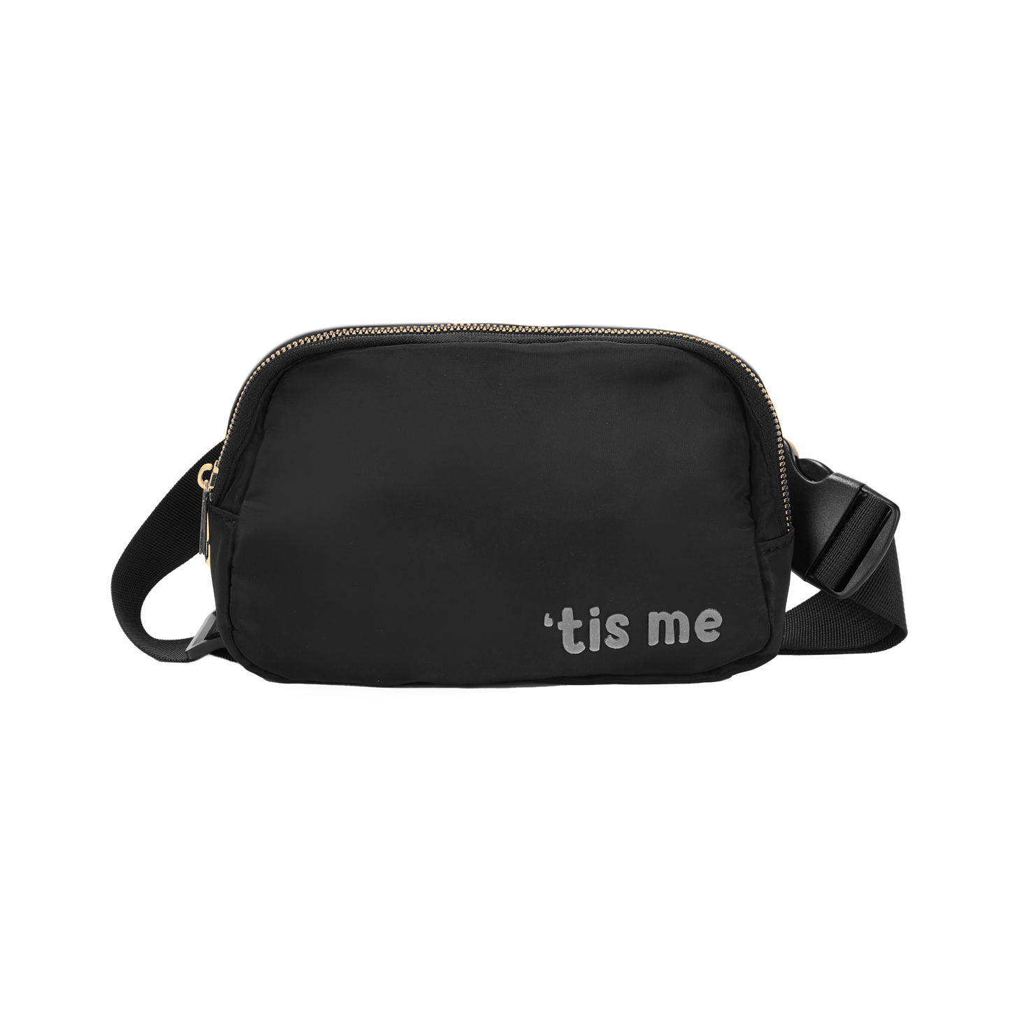 SS24 BLACK FANNY PACK SPORTS MESH (GLOW IN THE DARK LOGO)
