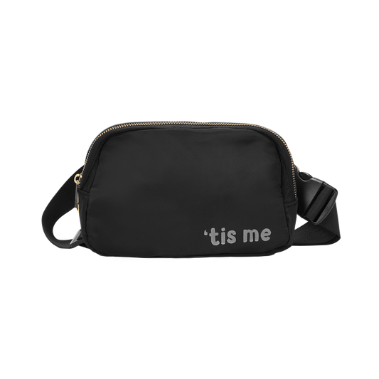 SS24 BLACK FANNY PACK SPORTS MESH (GLOW IN THE DARK LOGO)