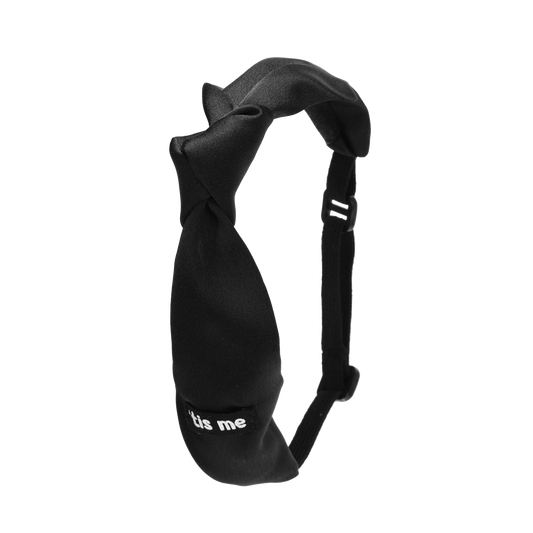SS24 BLACK BABY SOFT KNOT HEADBAND SATIN