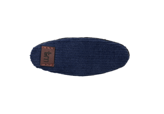 Corduroy Barette Clip (Navy)