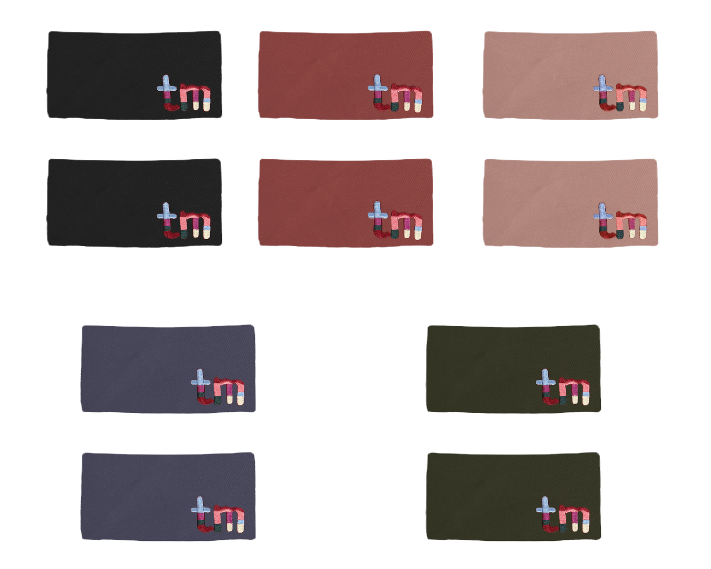 Denim Rectangle Snap Clip Set Of 2