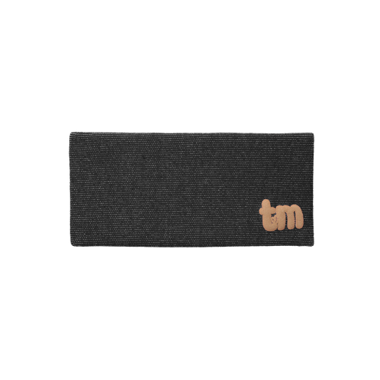 Denim Luggage Logo Collection Rectangle Barette Clip (Black)