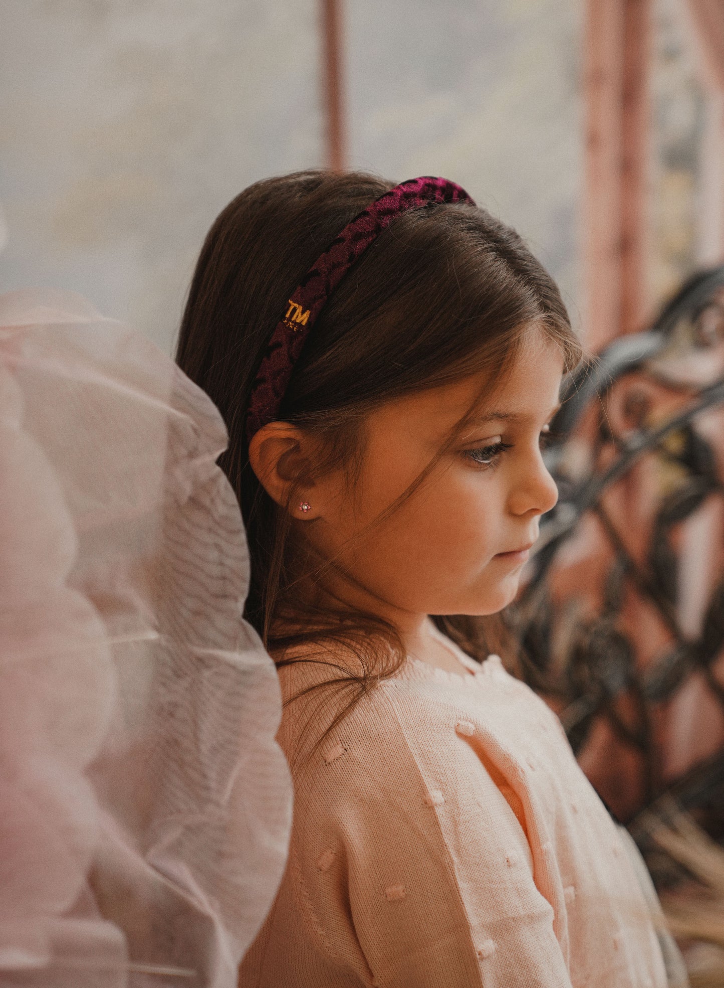 Luxe Velvet .5" Narrow Rounded Headband (Deep Burgundy)