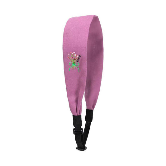 Bouquet Embroidery Knit Collection Adjustable Headscarf (Pink)