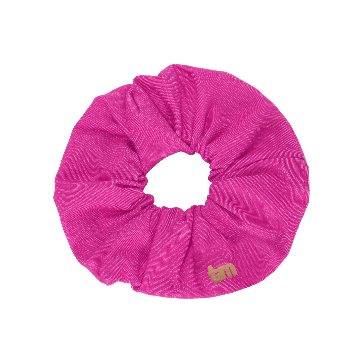 Denim Luggage Logo Collection Scrunchie (Hot Pink)