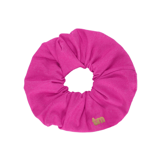 Denim Luggage Logo Collection Scrunchie (Hot Pink)