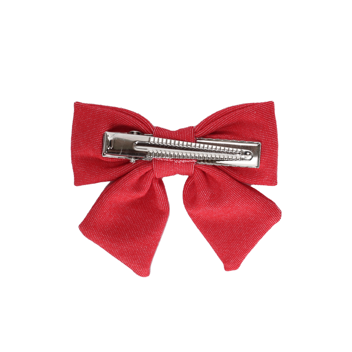 Denim Luggage Logo Collection Medium 3"  Bow Clip (Red)