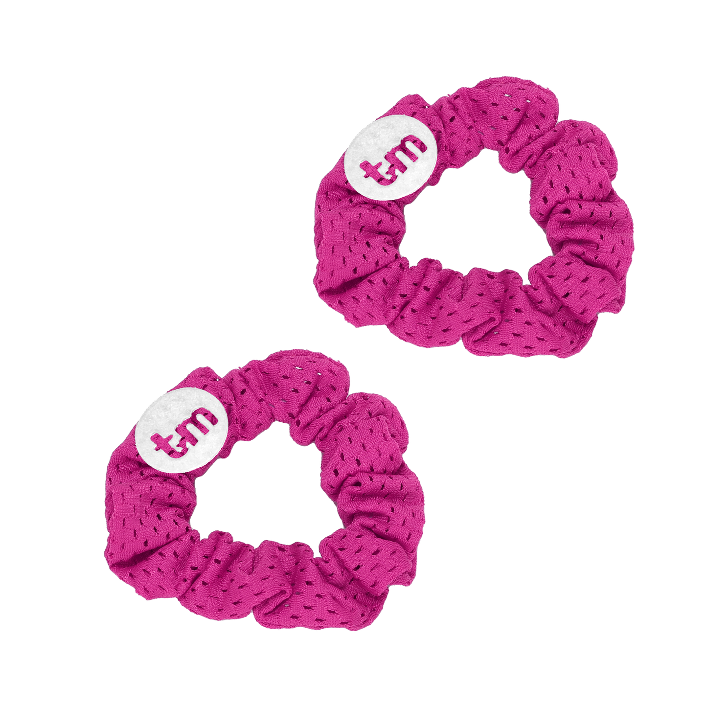 BUNDLE OF 7 SETS (14)- SS24 MINI SCRUNCHIES-SET OF 2 SPORTS MESH (GLOW IN THE DARK LOGO)