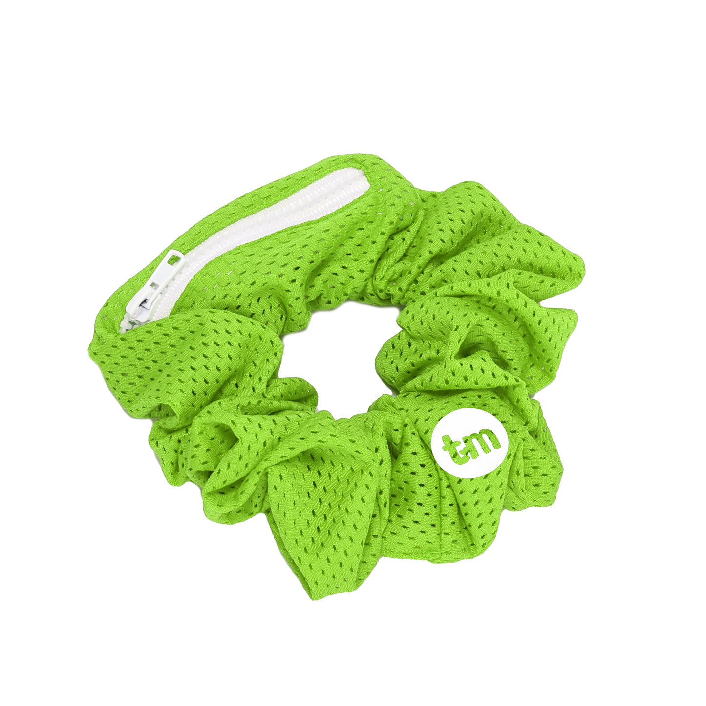 BUNDLE OF 7- SS24 SCRUNCHIE ZIPPER POCKET SPORTS MESH COLLECTION (GLOW IN DARK LOGO)