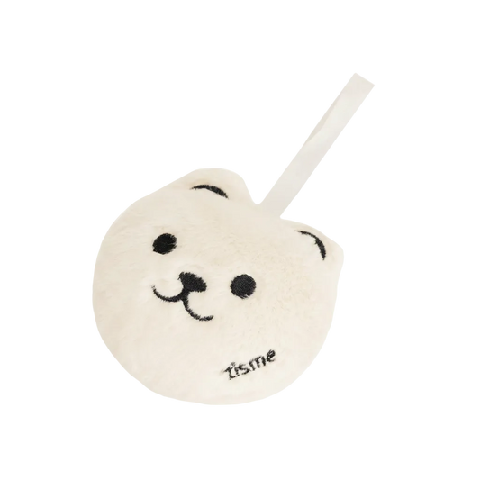 Paci Rattle Holder (Bear, Cream)