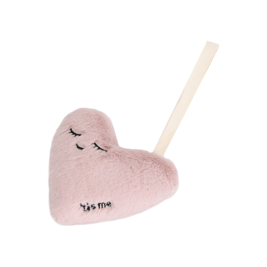 Paci Rattle Holder (Heart, Pink)