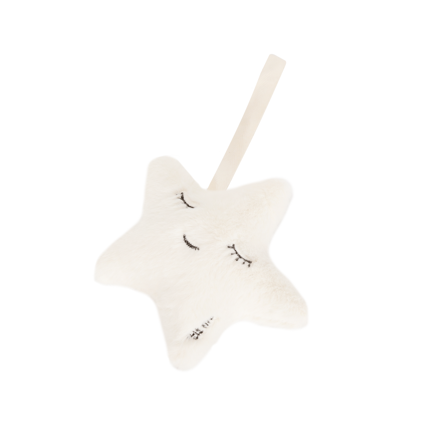 Paci Rattle Holder (Star, Cream)