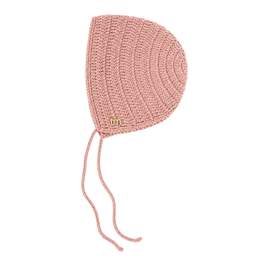 FW26 Winter Hand Crochet Bonnet Bonnet 3-9 Months Pink