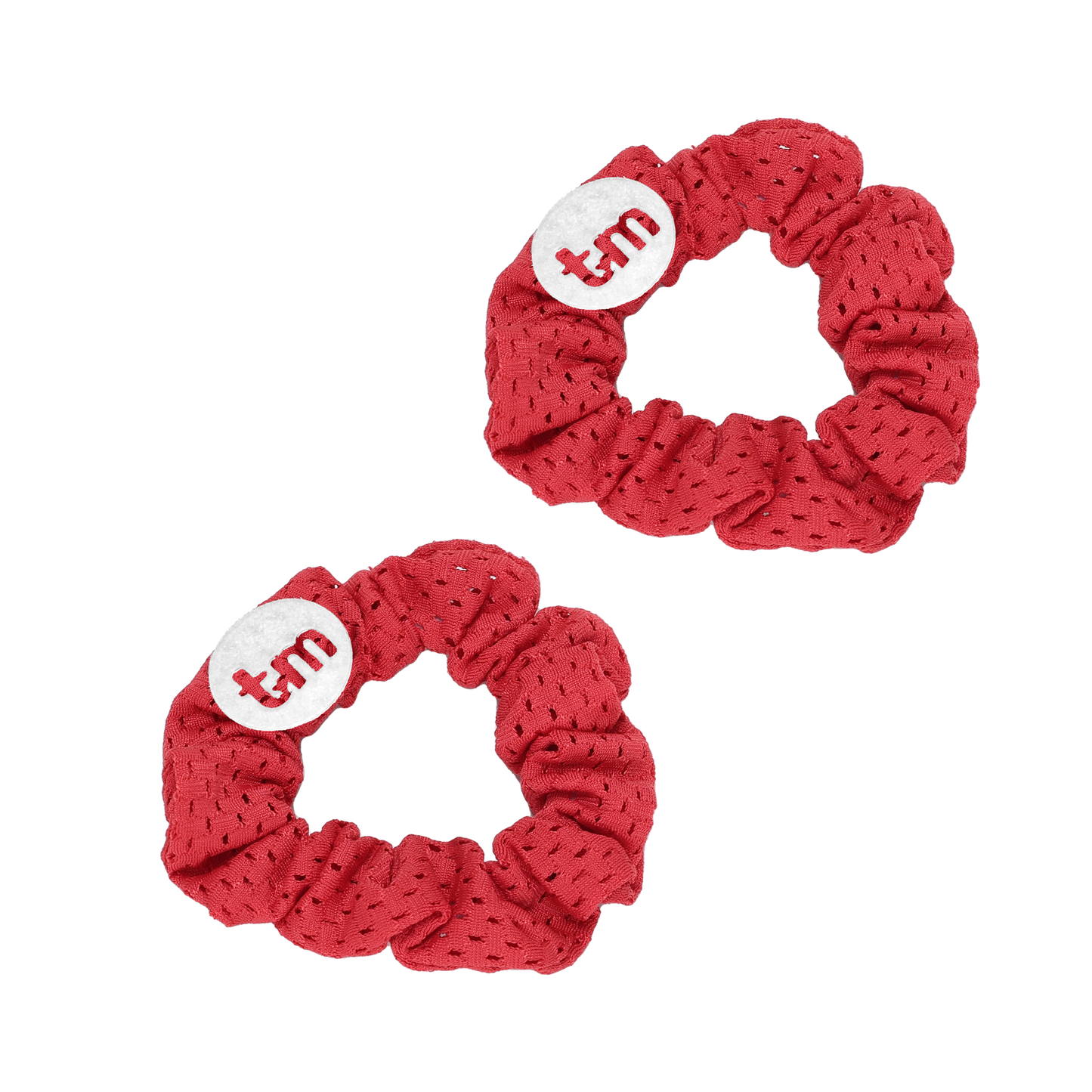 BUNDLE OF 7 SETS (14)- SS24 MINI SCRUNCHIES-SET OF 2 SPORTS MESH (GLOW IN THE DARK LOGO)
